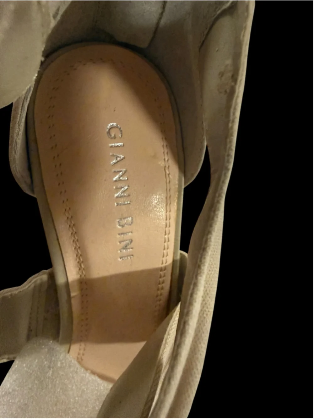 Women's Gianni Bini Beige Wedge Sandals Size 9M